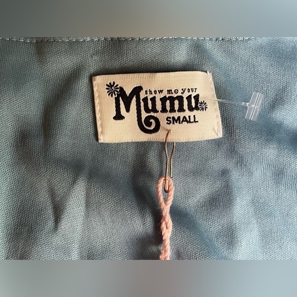 Show Me Your Mumu Sophia Wrap Dress in Blue Size S NWT - Picture 8 of 10